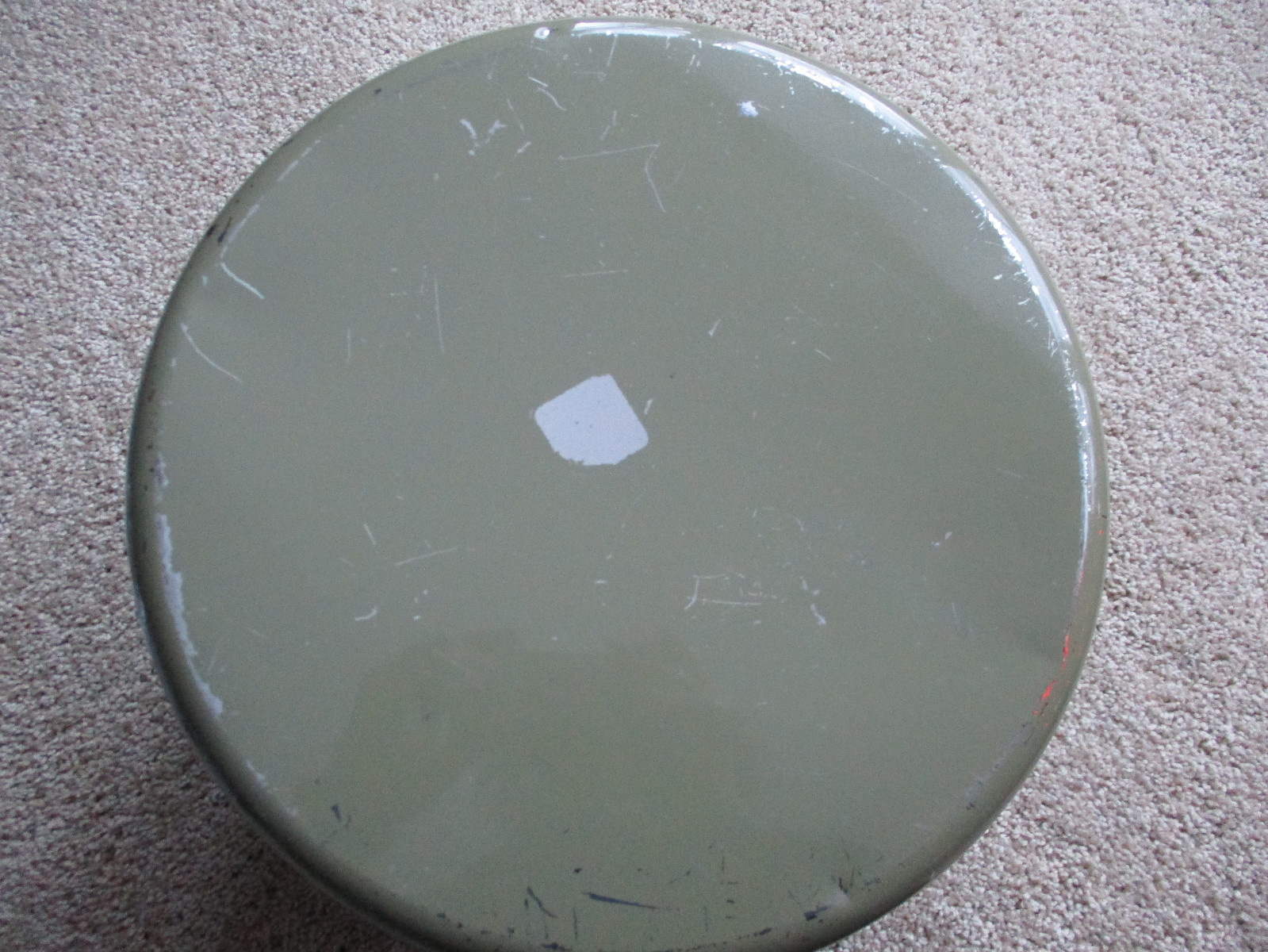 VINTAGE METAL 5 PIECE CAKE AND PIE HOLDER CARRIER CADDY GREEN