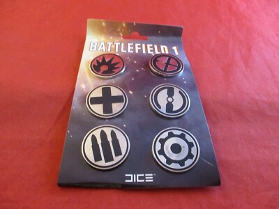 Battlefield 1 Xbox One Promotional 6 Pin Pinback Set Think Geek *NEW*