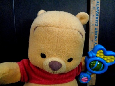 DISNEY Winnie The Pooh Magic Rattle Pooh Animated FISHER PRICE Plush Stuffed 9