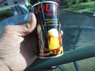 Our Beer Can Straight Steel Pull Tab Air Filled Jos. Huber Brewing Company