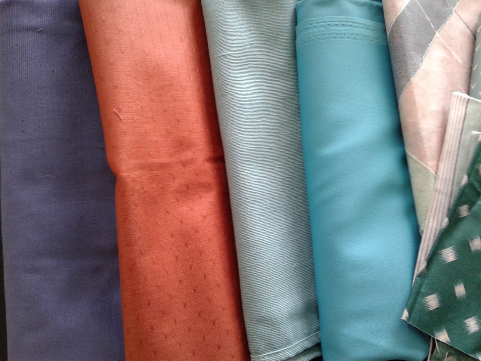 Lot Vintage Fabric Textile Remnants Scraps Cotton Polyester++ Sewing Crafts