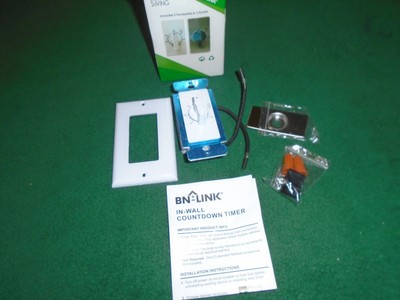 BN-LINK 60 Minute ENERGY SAVING Wound Countdown Wall Timer (White) free s/h