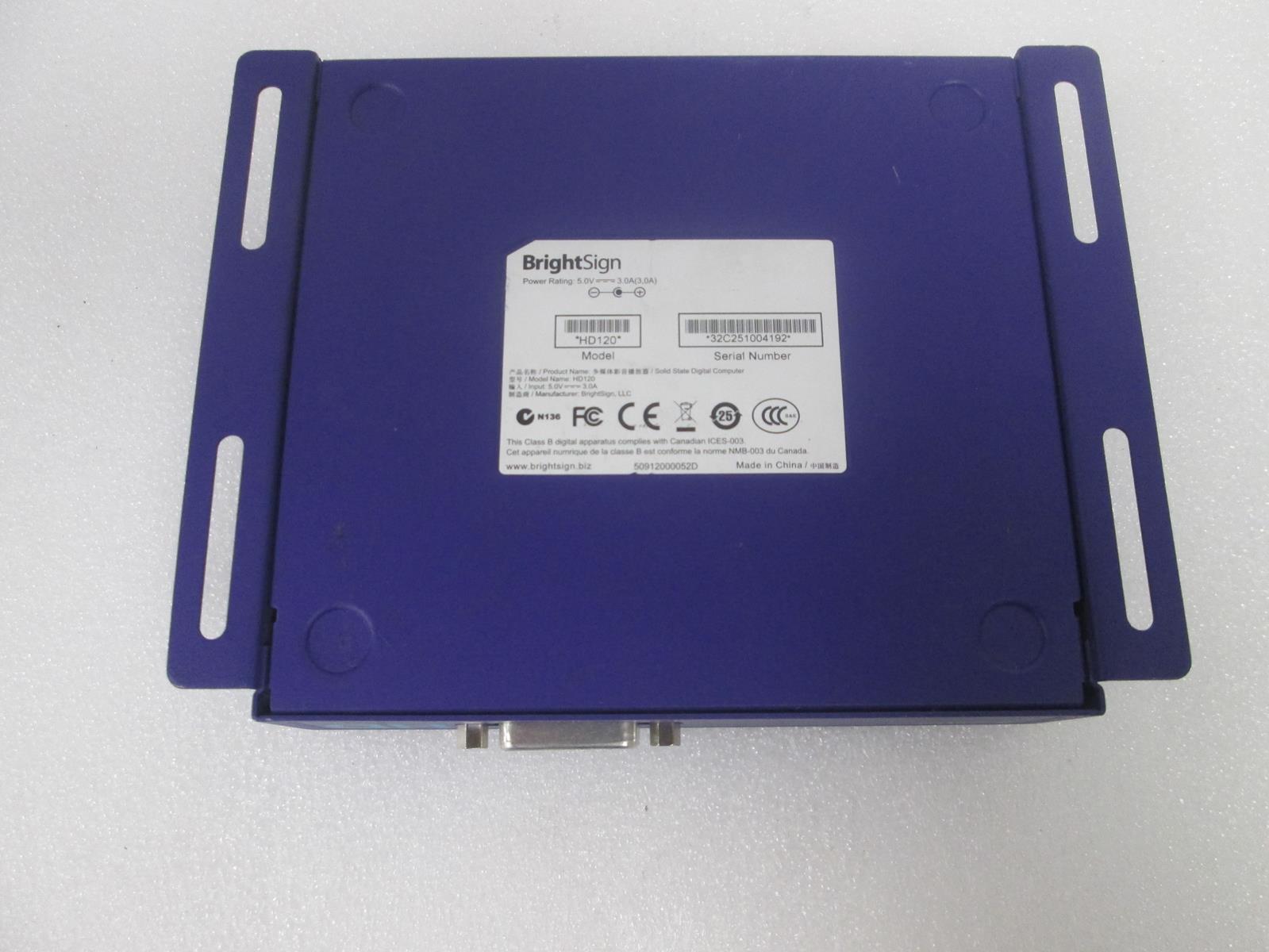 BRIGHTSIGN HD120 HD 1080 MEDIA PLAYER 5V 3A