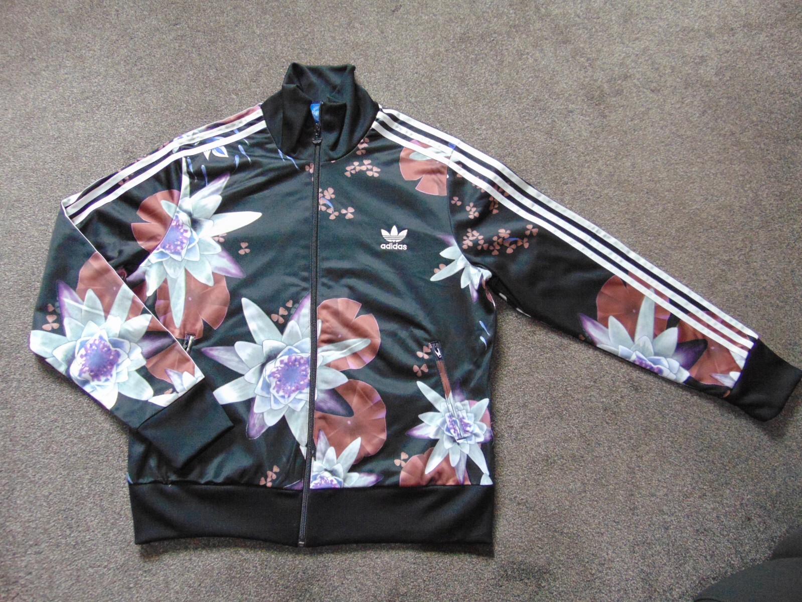 Ladies Adidas Originals Lotus Flower Print Full Zip Track