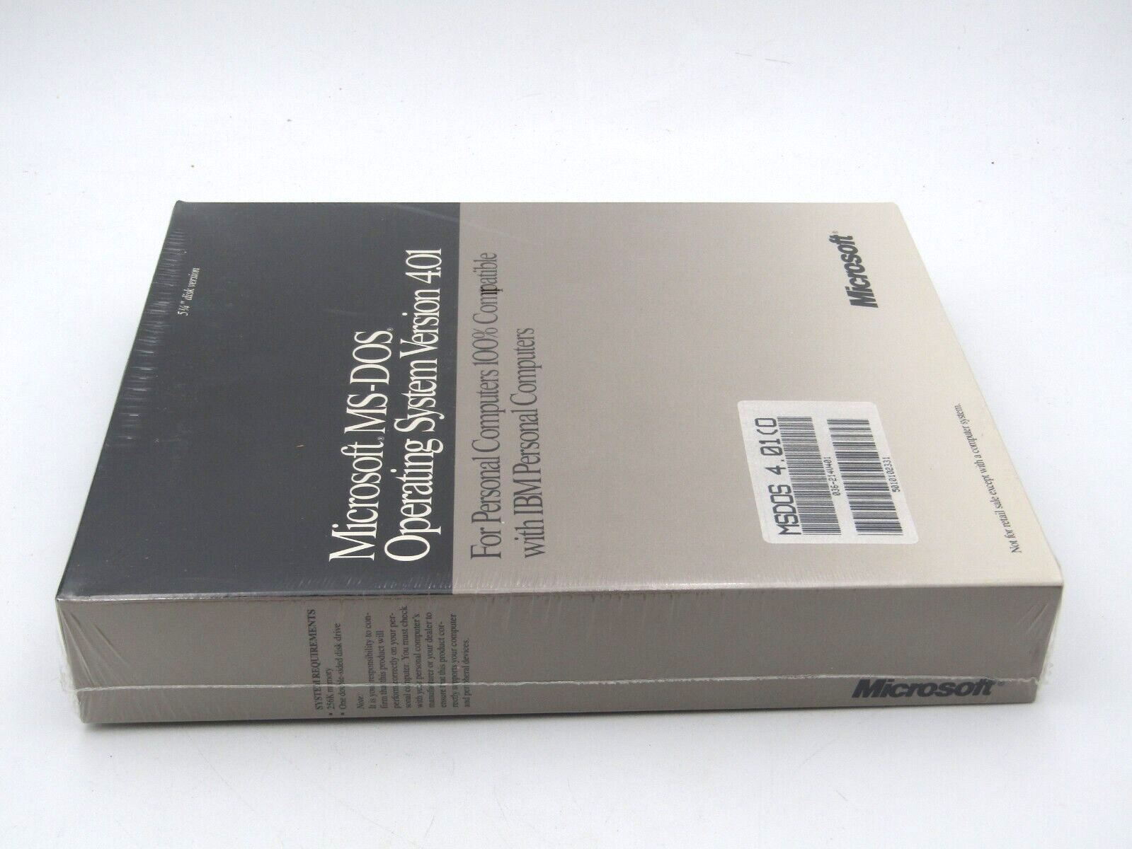 Microsoft MS-DOS 4.01 Operating System Version 5.25 Disks (SEALED)