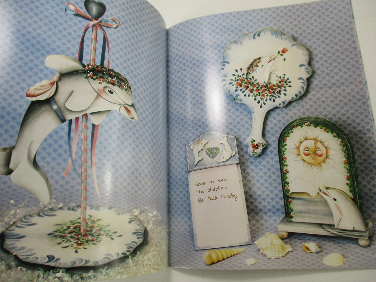 Into My Heart Hand Painting & Craft Instruction Book Dolphins Flowers Etc