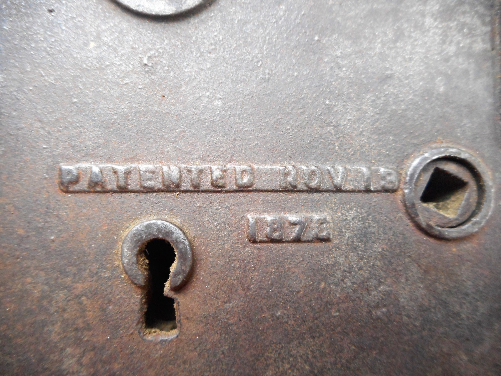 Antique Eastlake Victorian Brass P&F Corbin Door Lock Patented 1870 6 3/4