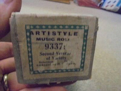 Vintage Three Piano Rolls Small Box Home onthe Range Duo-Art Artistyle