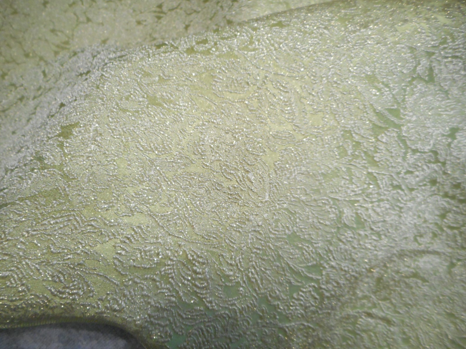 Vintage Green Shimmering Material 5 Yards