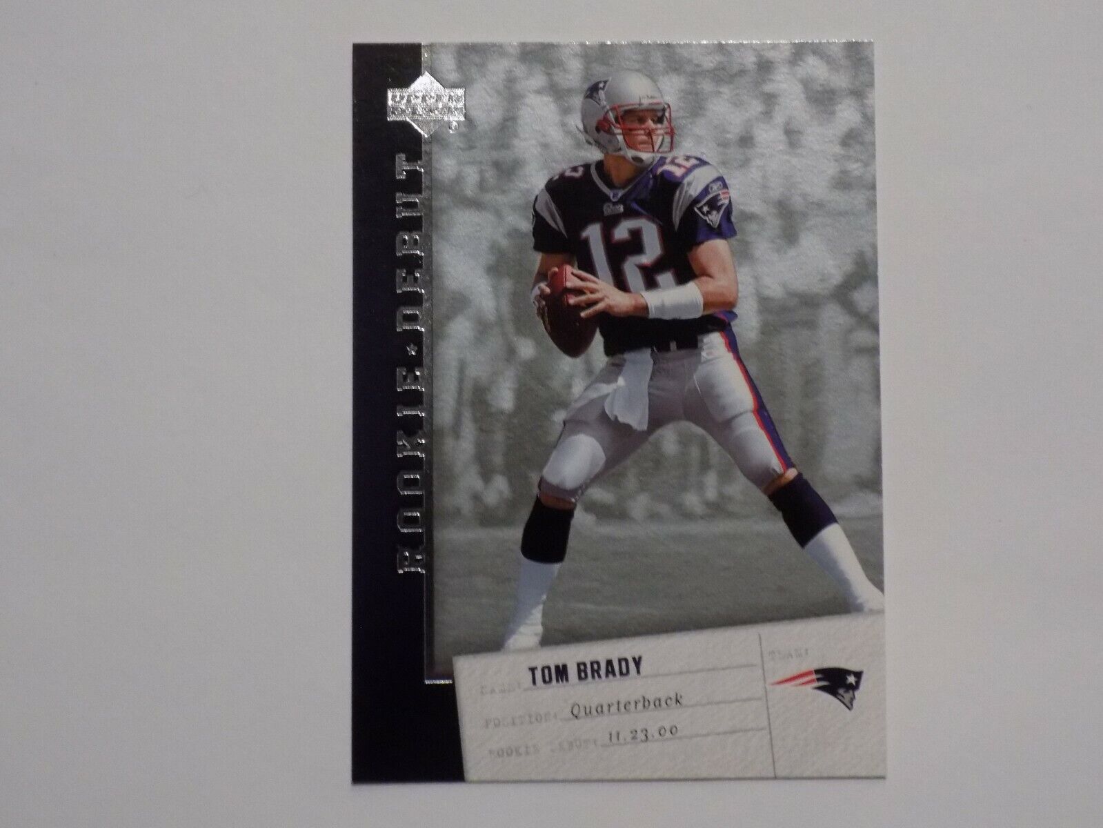 2006 Upper Deck Rookie Debut Tom Brady Patriots Card #57 GOAT. rookie card picture