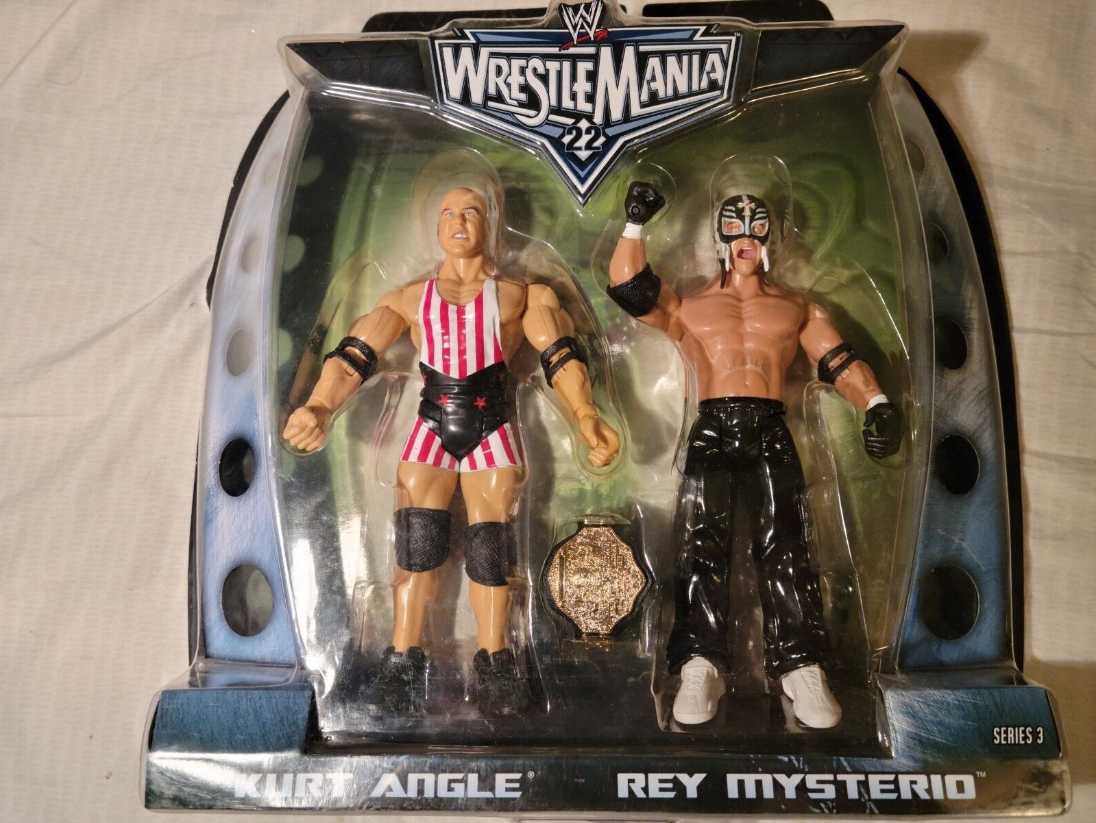 WWE Wrestlemania 22 Kurt Angle Rey Mysterio Series 3 | eBay
