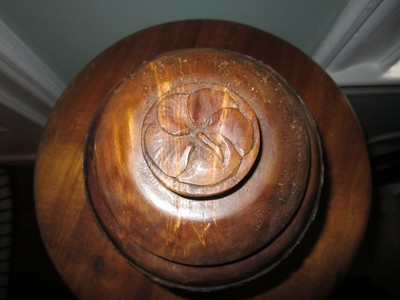 VERY RARE KULANI PRISON, HAWAII, CARVED COVERED KOA WOOD BOWL