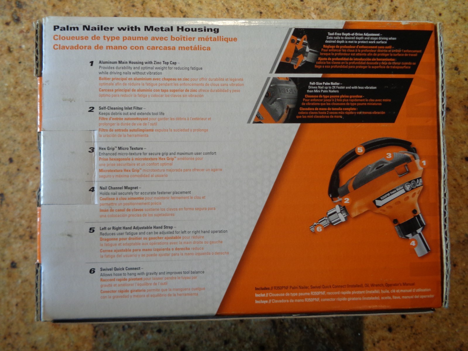 Ridgid R350PNF Palm Nailer with Metal Housing