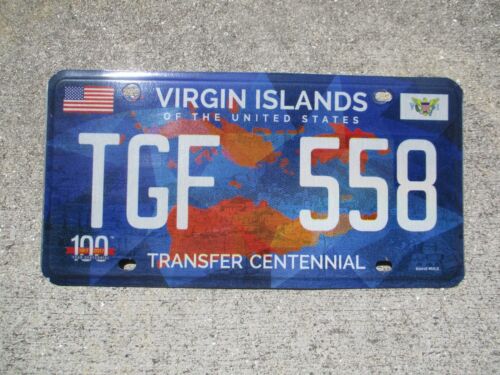 U.S. Virgin Islands Transfer Centennial license plate  #   TGF  558