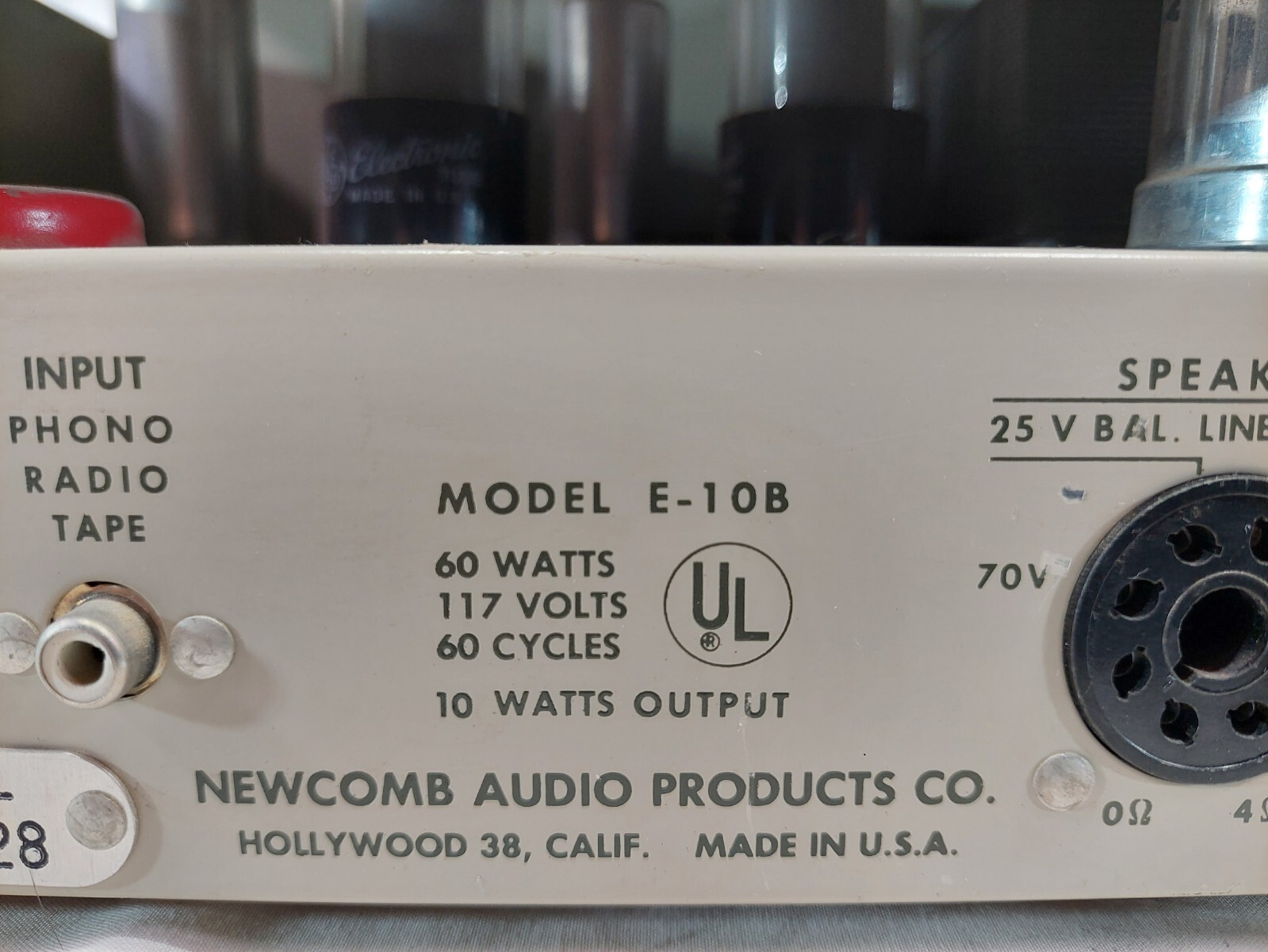 Newcomb Pathfinder E-10B Vtg. Tube Amp Head - 10 Watts - Tested