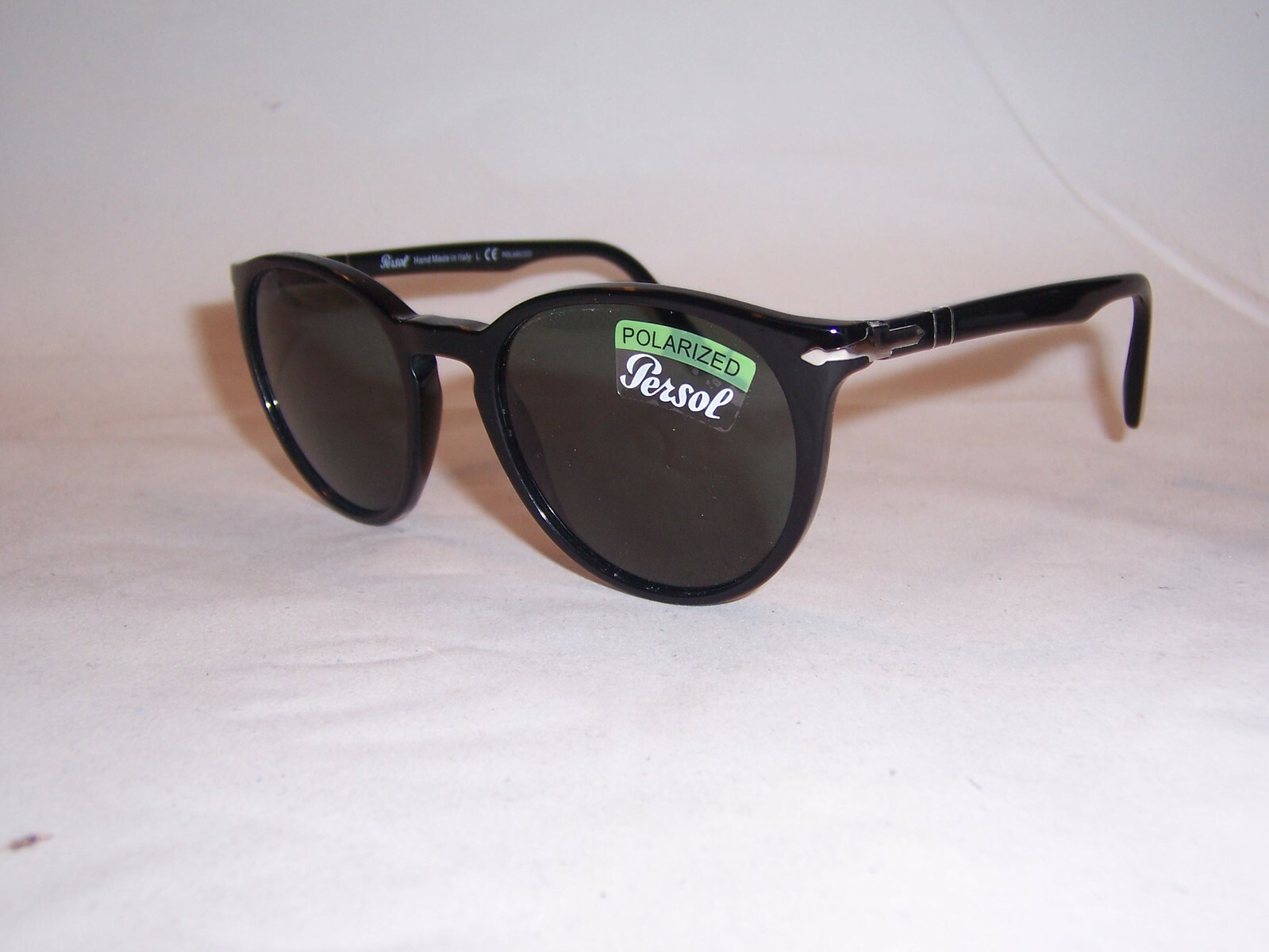 Pre-owned Persol Sunglasses Po 3152/s 901458 Black/green Polarized 52mm Authentic