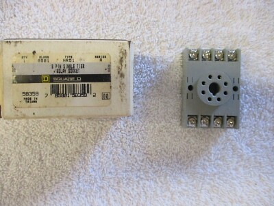 NIB Square D 8 Pin Single Tier Relay Socket      8501 NR51  Ser A