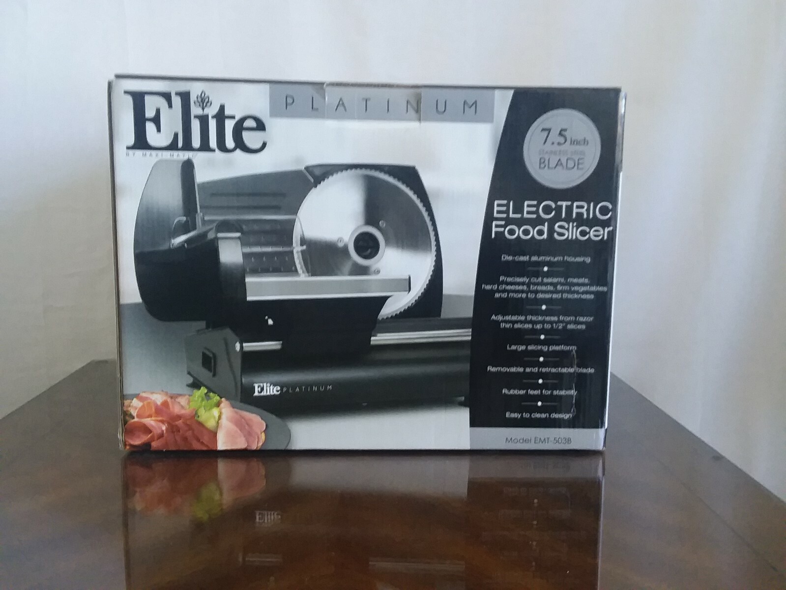 Elite Platinum Ultimate Precision Meat Slicer EMT-503B Stainless Steel NEW
