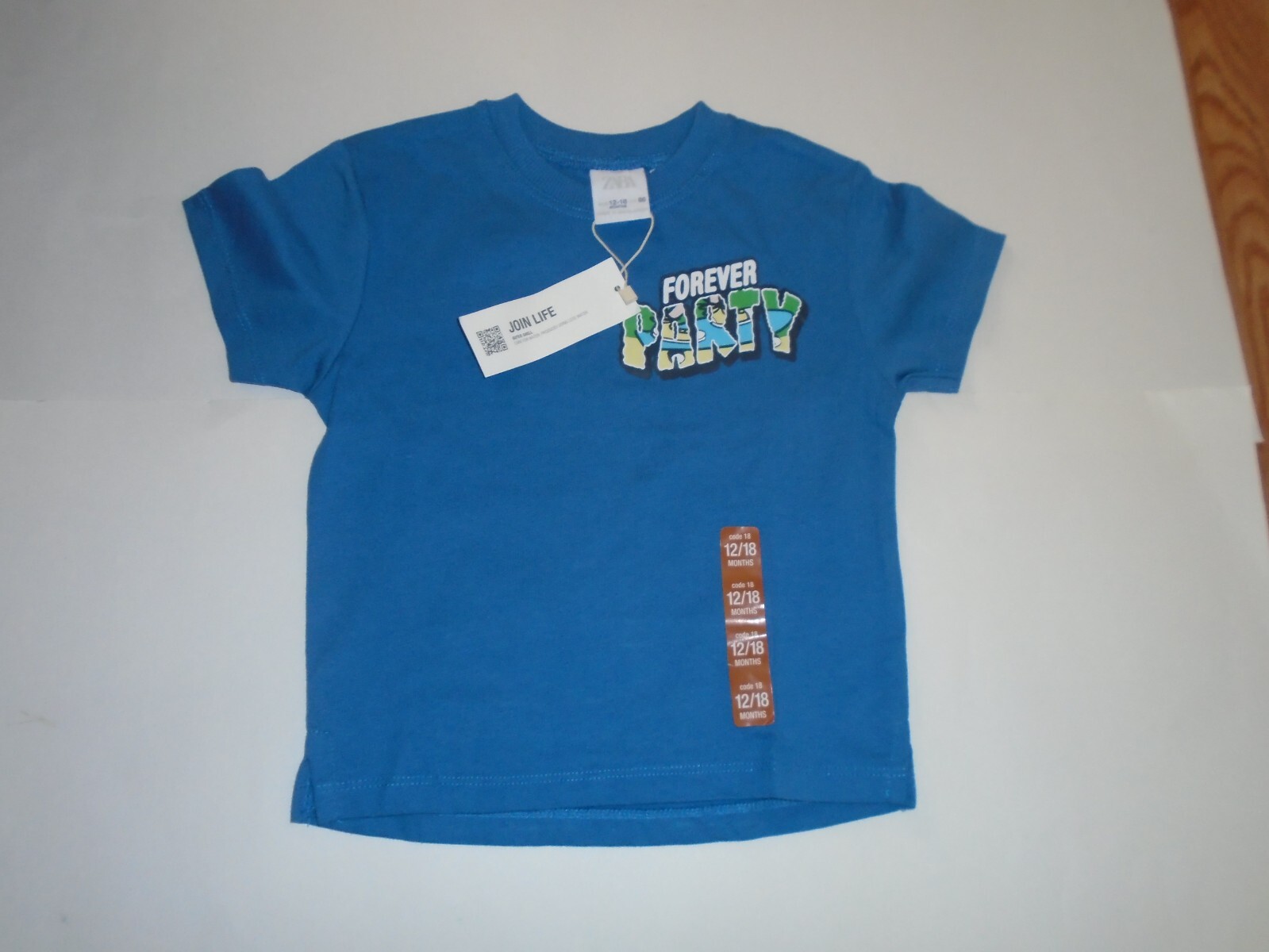 Zara Forever Party T-Shirt Size 12-18 Months New With Tags