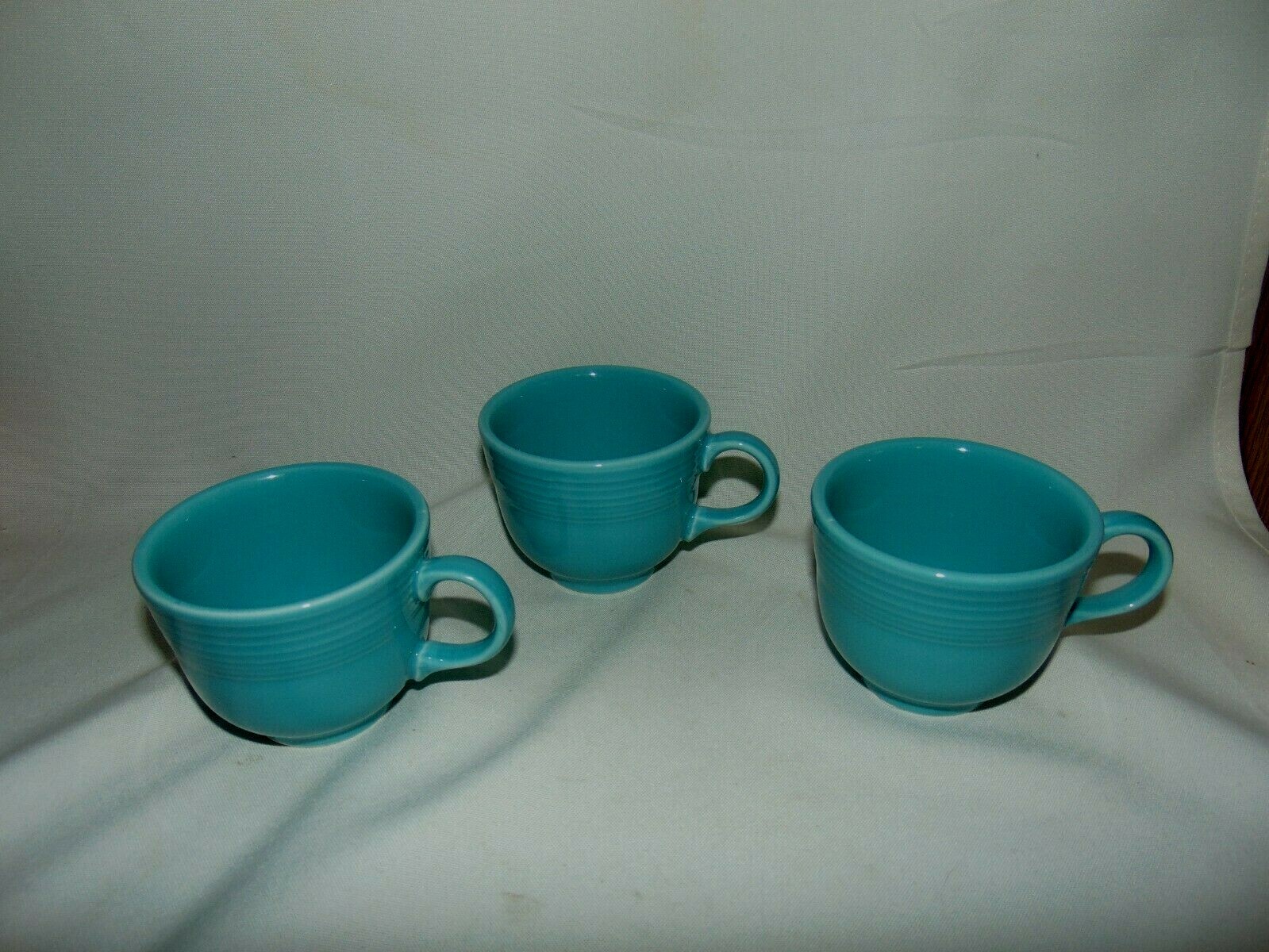 Fiestaware Coffee Cups Turquoise Modern LLD Date Mark