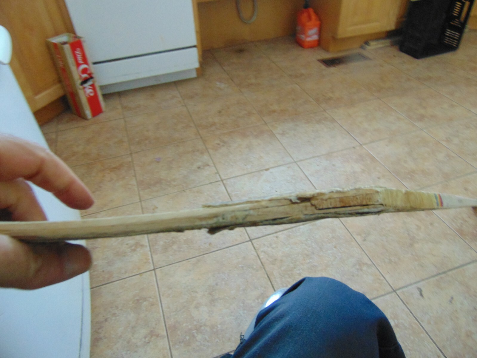 vintage,   wooden  hockey  stick  -  canadian    nice    nice   #  7048