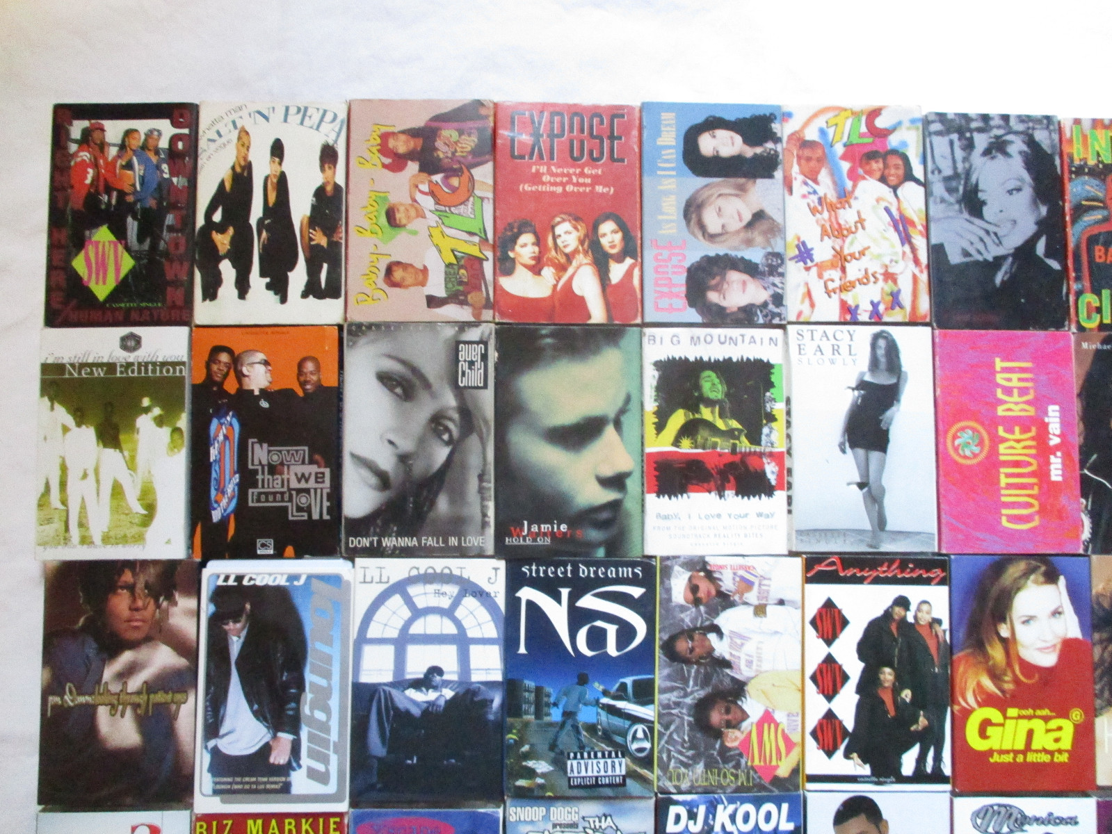 60 Cassette Single LOT 80s 90s Rap, Hip Hop Pop, R&B, Tapes