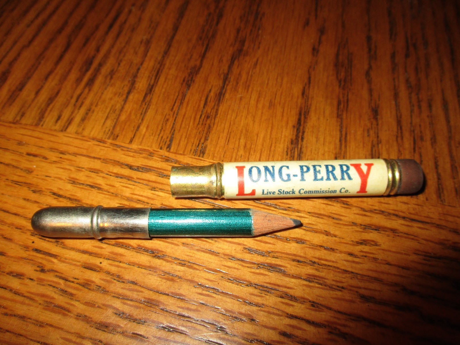 Old Bullet Pencil Long Perry Live Stock Comission Co. Kansas City, MO.