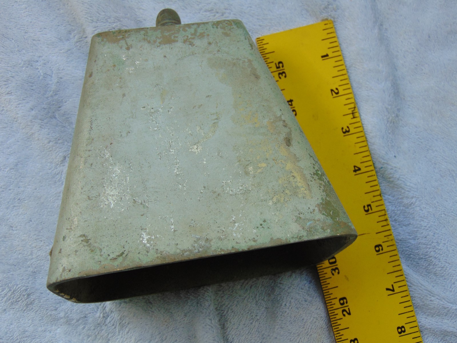 Large Heavy 4 LBS Vintage Brass Cow FARM RANCH BELL