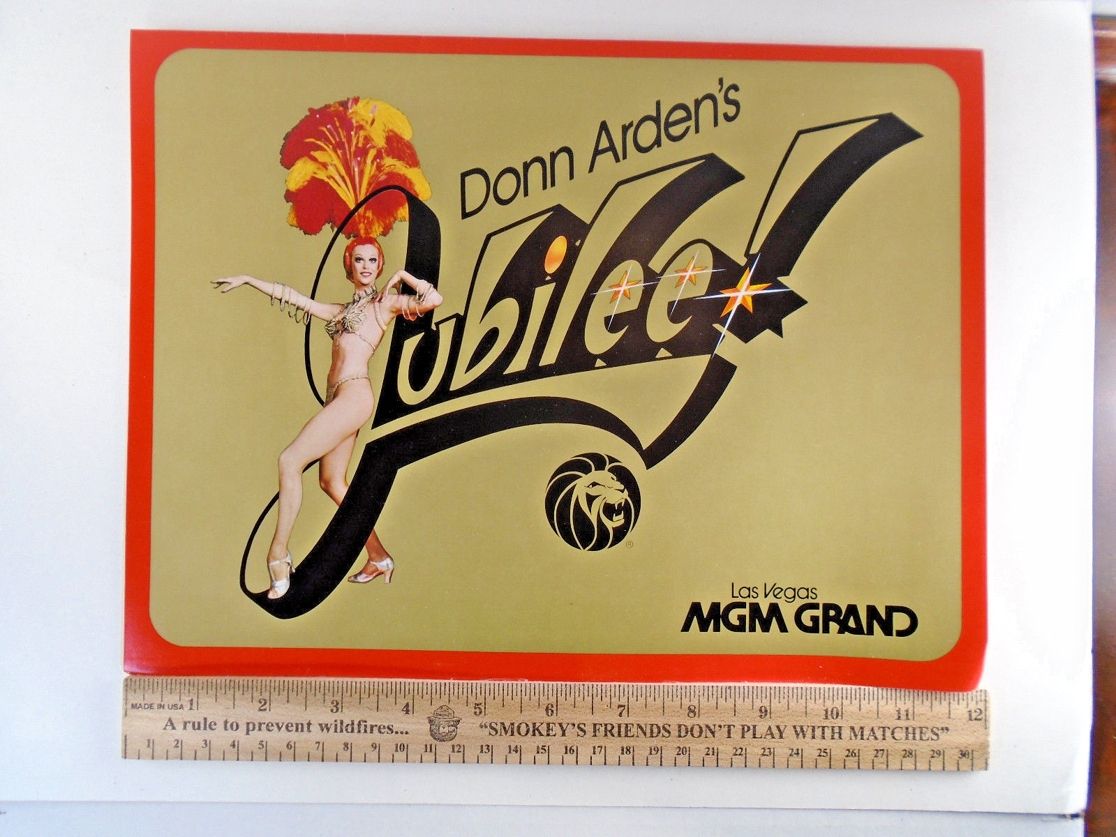 Donn Ardens Jubilee Program Sheet 1980s Showgirls Las Vegas MGM Grand