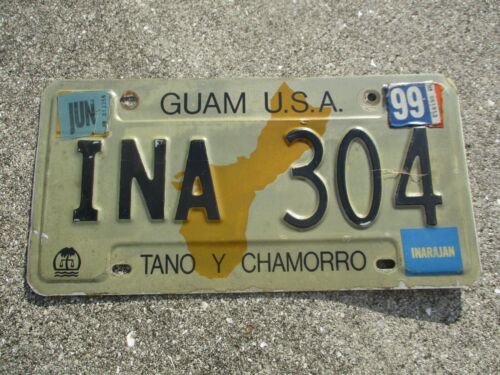 Guam U.S.A. 1999 INARAJAN license plate #  304