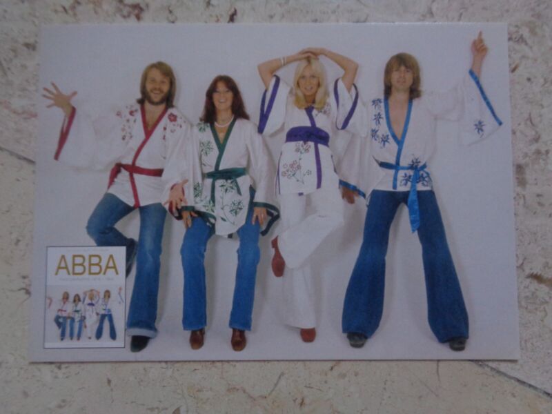 ABBA *very rare* promotional postcard for Heilemnann photobook Agnetha Frida