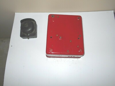 VINTAGE PORCELAIN FIRE ALARM AND BELL