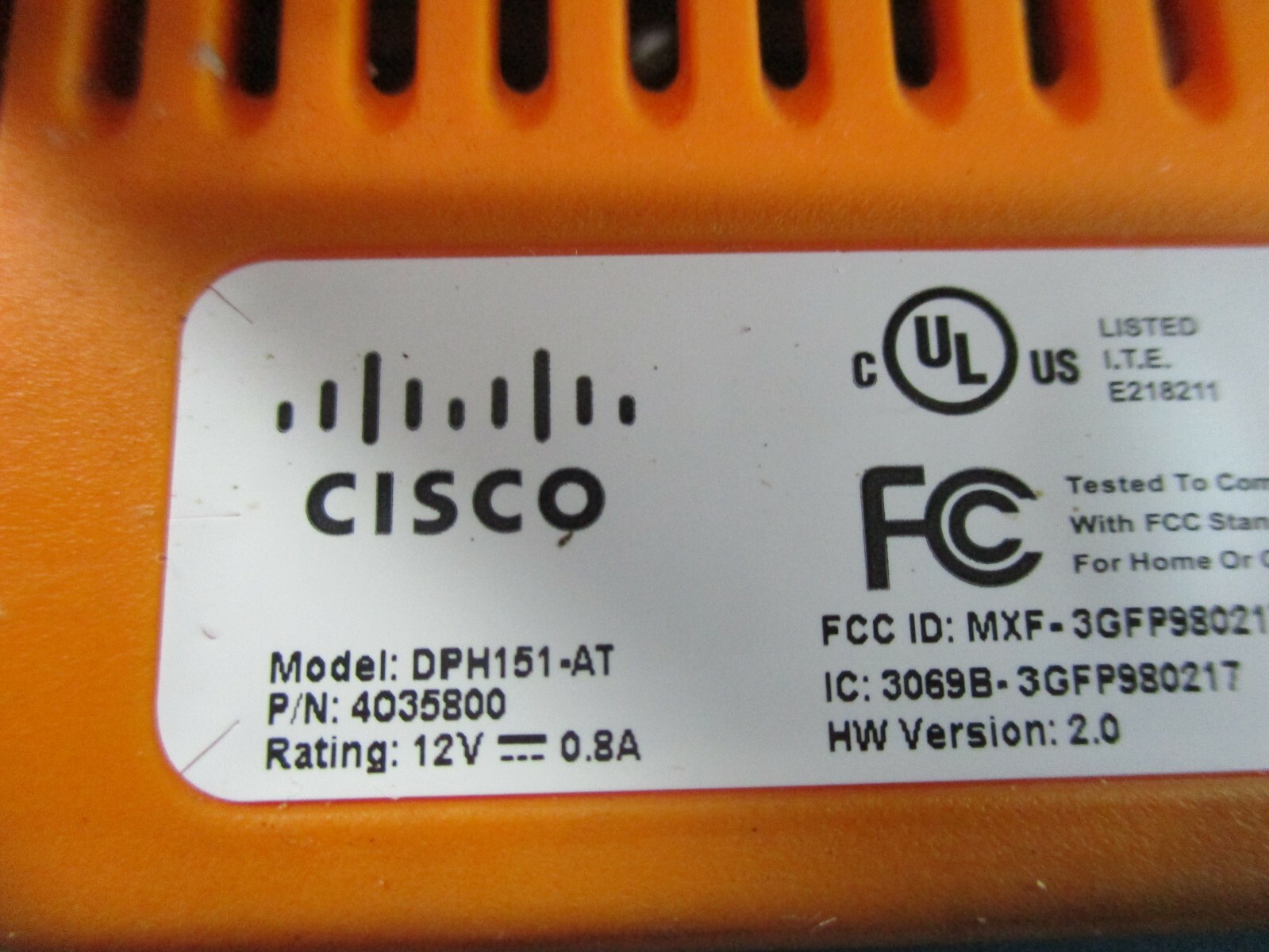 Cisco 3G Microcell DPH-151-AT Cell Phone Signal Booster AT&T