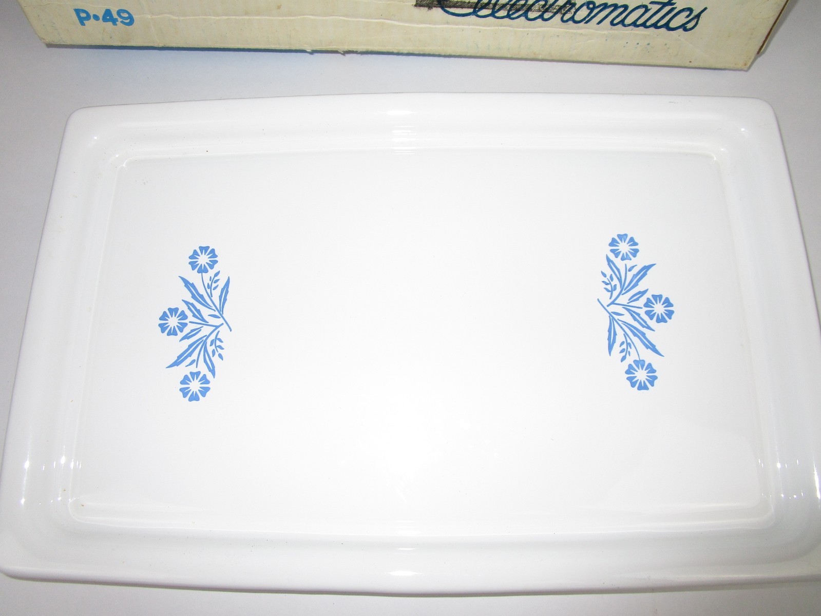 Vtg CORNING WARE Blue Cornflower ELECTRIC FOOD WARMING TRAY Hot Plate PLATTER