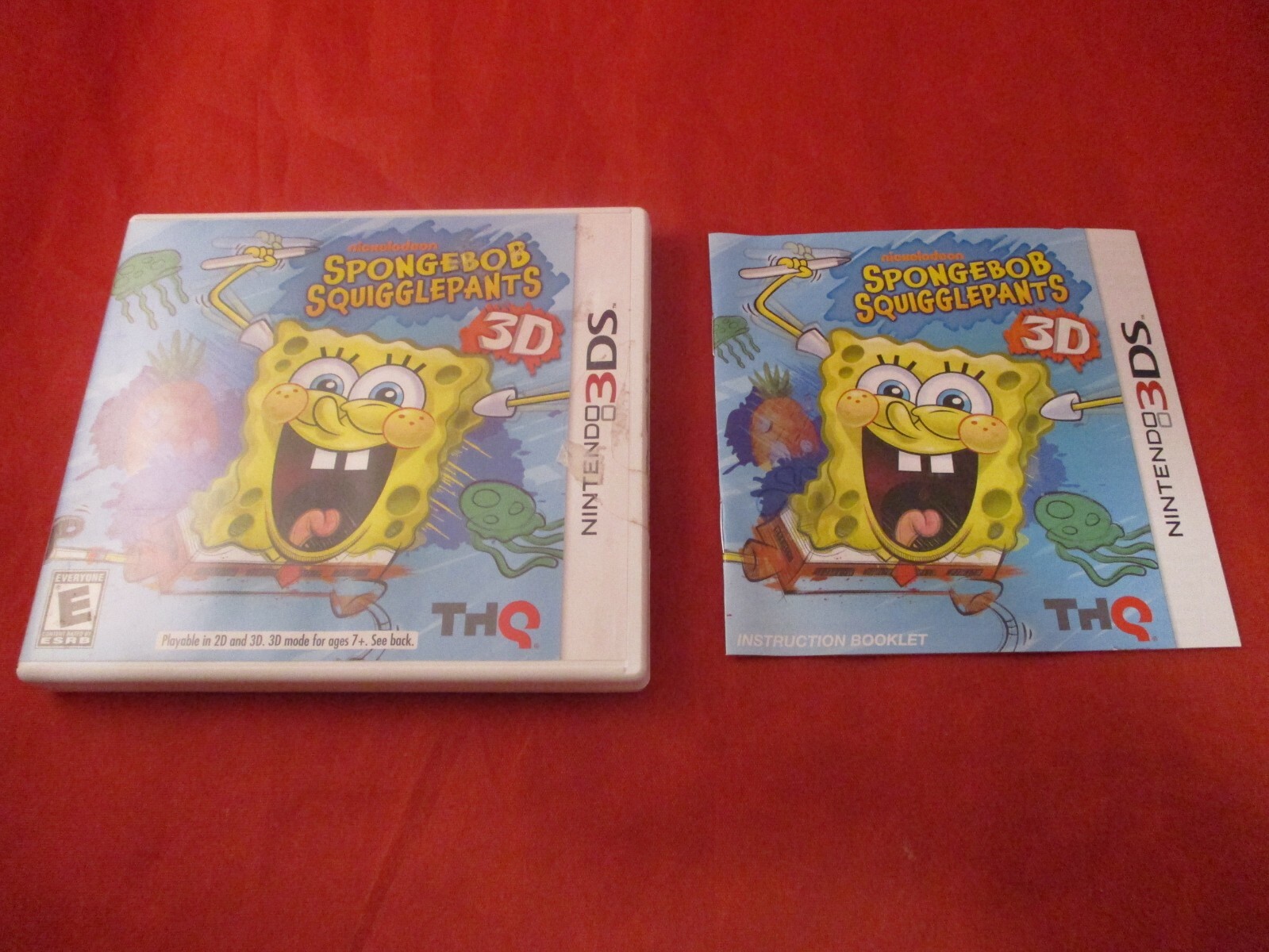 Spongebob Squigglepants 3D Nintendo 3DS Empty Case & Manual