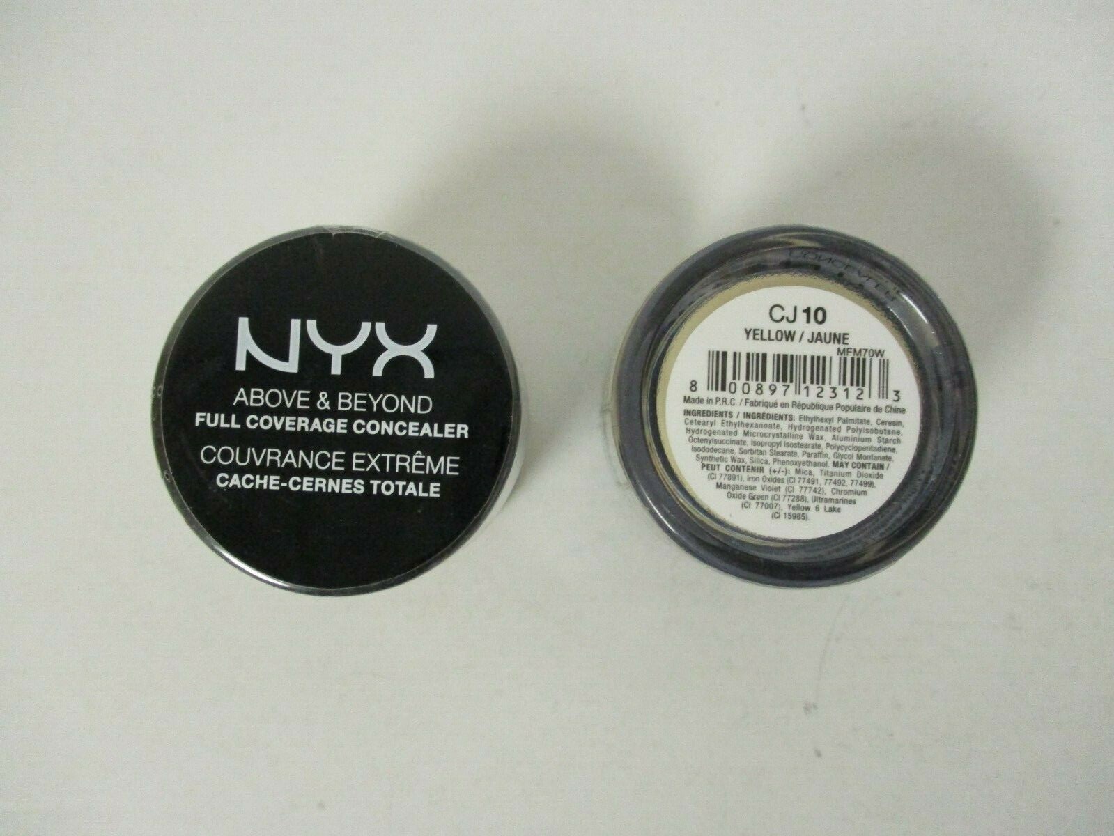 10 NYX FULL COVERAGE CONCEALER #CJ10 YELLOW SEALED - MP 1442