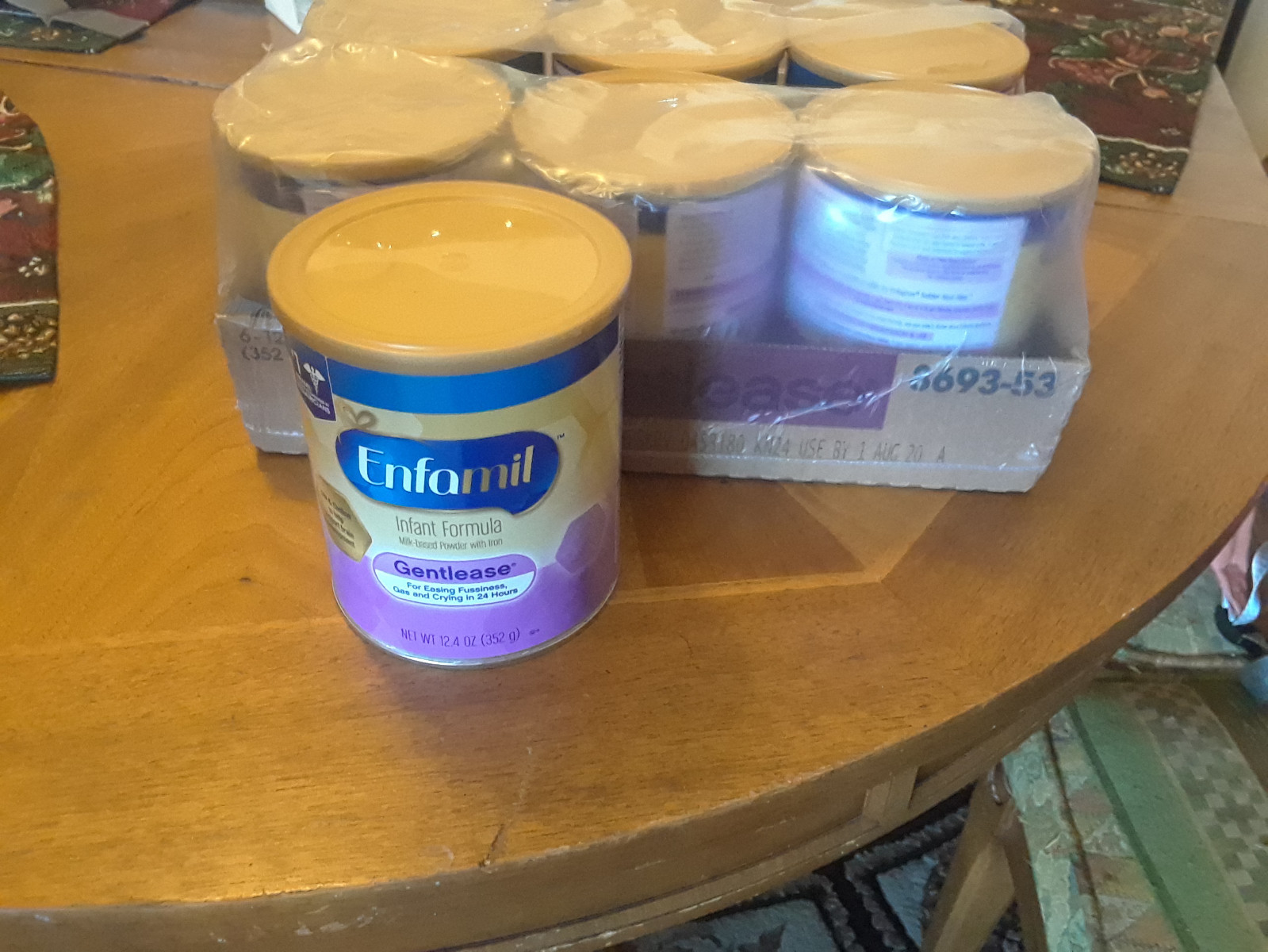 Lot of 7 Sealed Enfamil Gentlease Infant Formula 12.4 Oz Cans Expires 08/01/2020