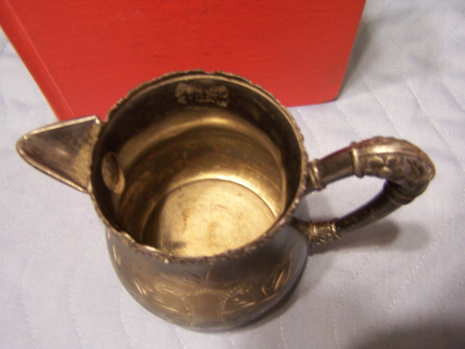 Waltham Quadruple Plate Creamer Etched