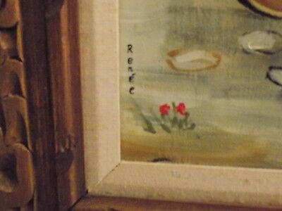 1960's? BIG EYED ART STYLE BY RENEE LIMITED EDITION? FRAMED BOY WITH GUITAR