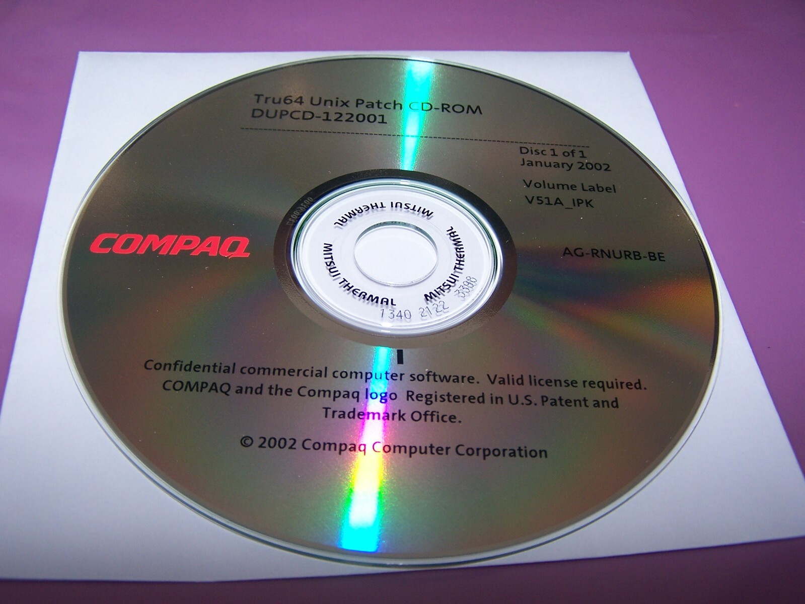 Compaq Tru64 Unix Patch CD-ROM January 2002 | eBay