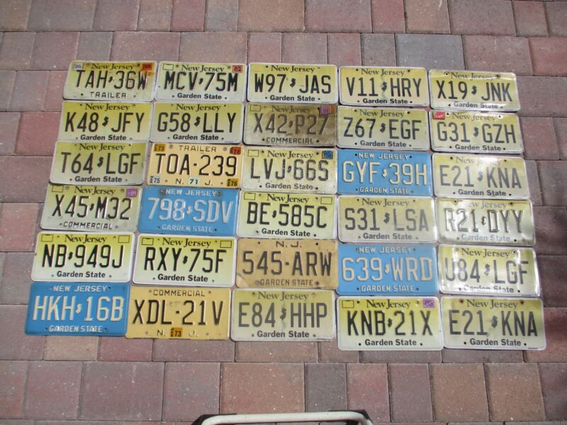 30 New Jersey license plate lot for collecting or decorating # 2