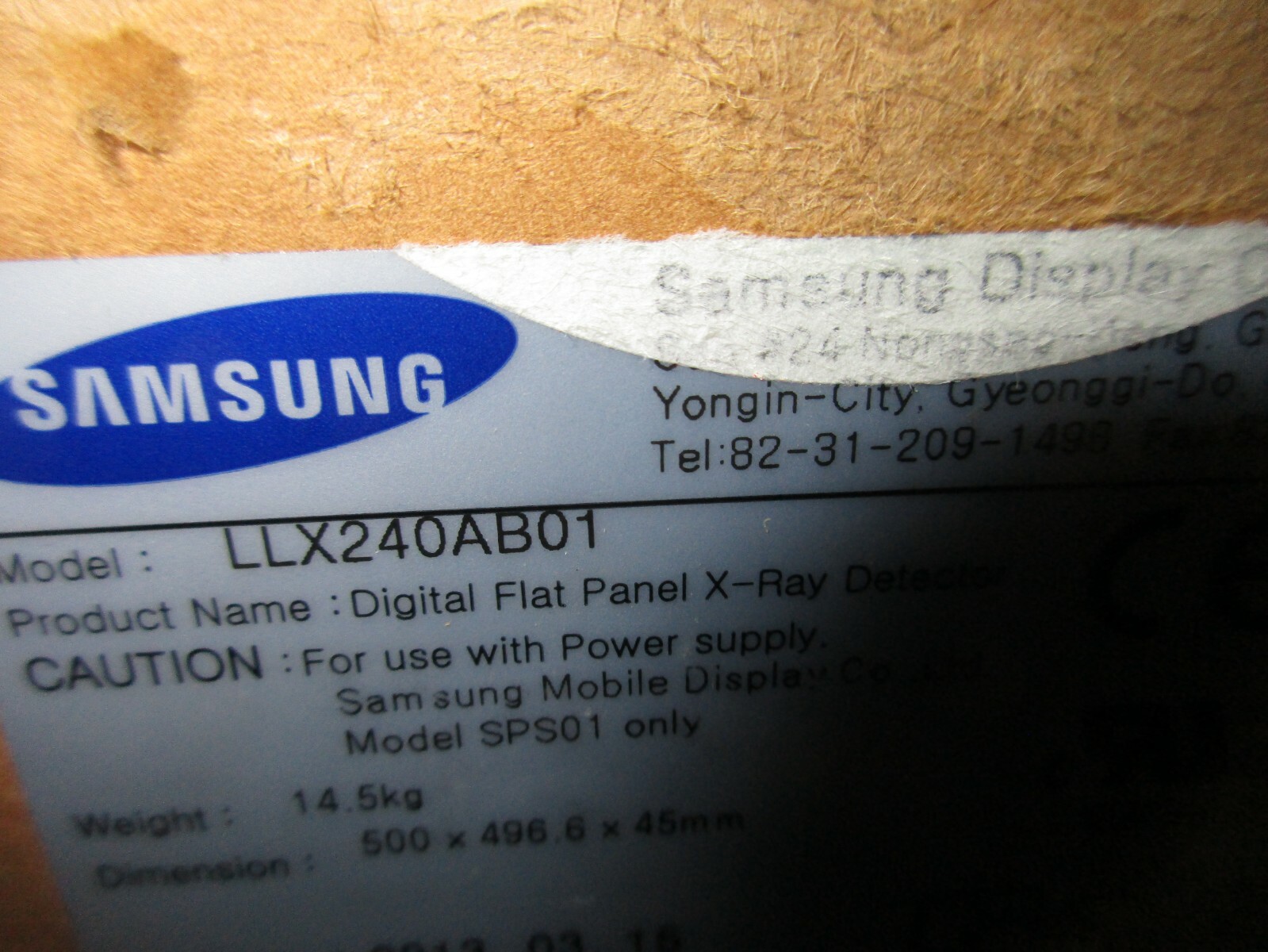 SAMSUNG LLX240AB01 DIGITAL FLAT PANEL X-RAY DETECTOR NEW IN ORG BOX