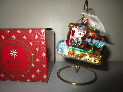 Radko North Pole Junction 01-0077-0 Santa Train Gem Ornament New w/ Box NWT