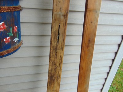 vintage   wooden skis  90   