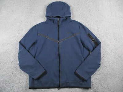 nike tech fleece hoodie midnight navy dark blue black cu4489 410 mens 386467161157