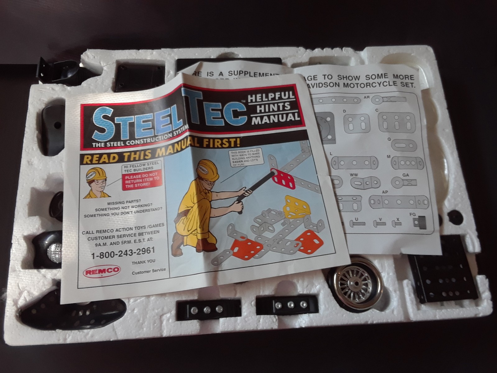 Steel Tec Harley Davidson Motorcycle Model Kit 7091 Incomplete