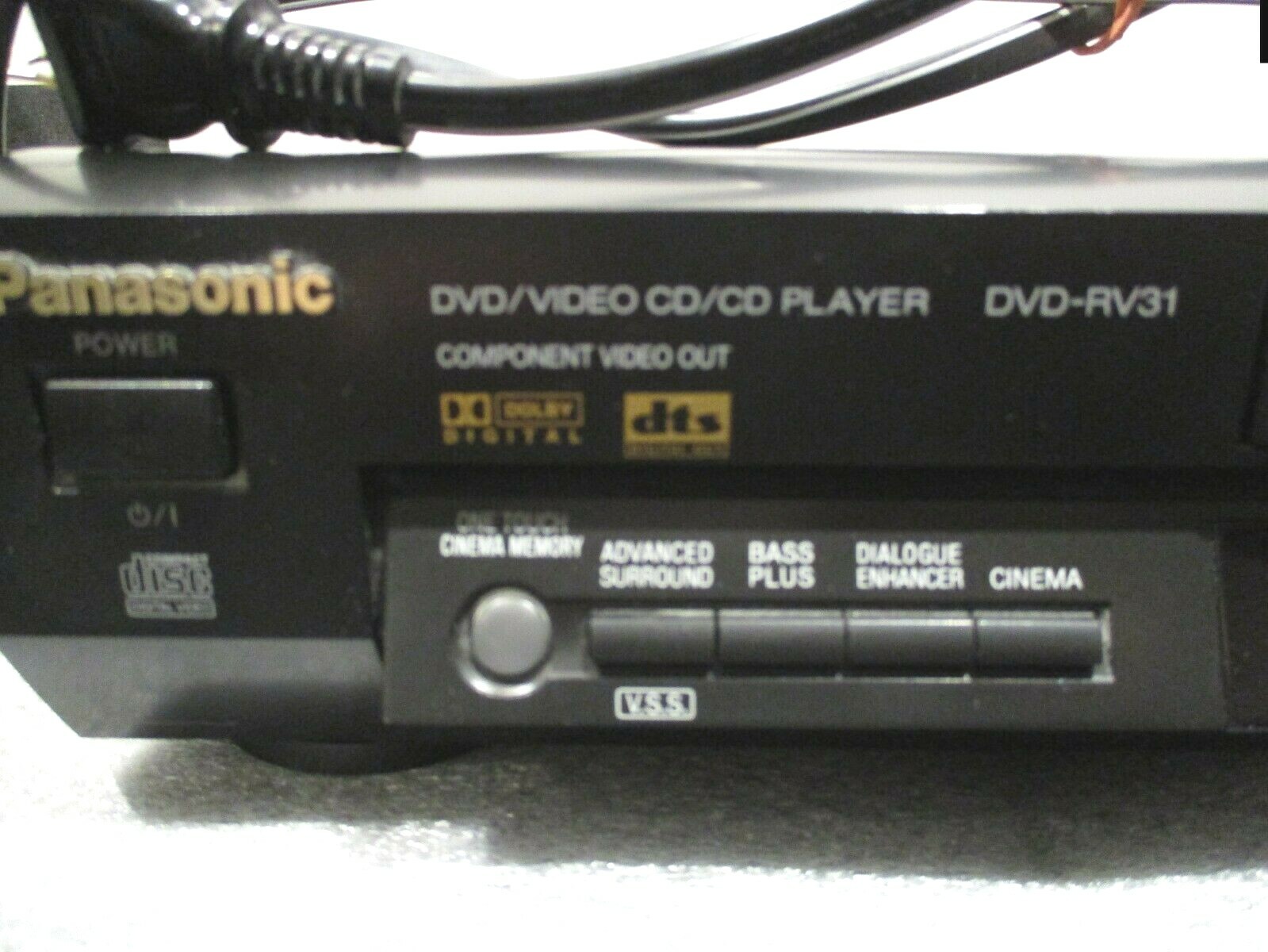 Panasonic DVD Video CD Player Model: DVD-RV31 Japan_No