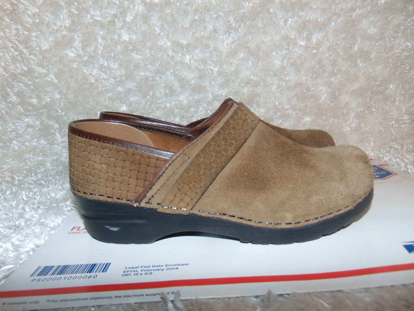 SANITA THE ORIGINAL DANISH CLOG Women's Comfort Shoes Brown Suede Size 39/8.5-9