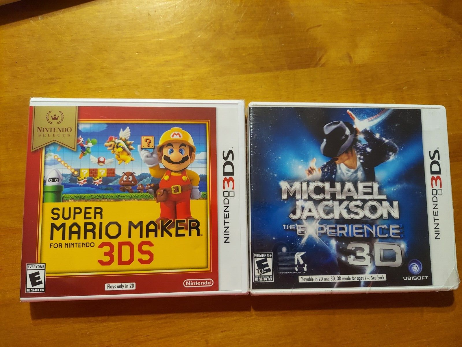 LOT of 2 Nintendo 3DS Super Mario Maker & Michael Jackson 3D