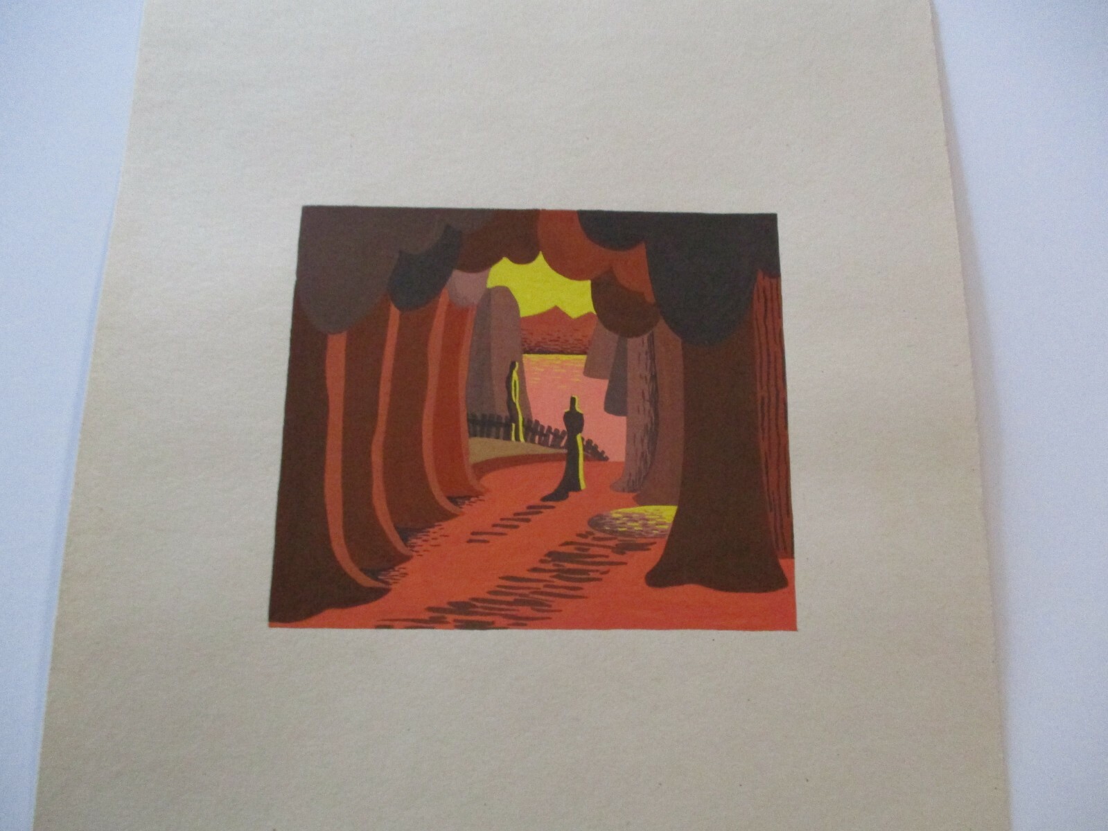 ARTHUR SHERMAN Painting ANTIQUE 1940'S CUBISM SURREALIST MODERNIST Mid Century